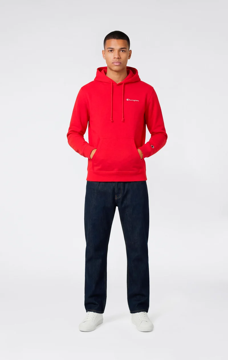 Men’s Lightweight Hoodie with Small Embroidered Logo Icons