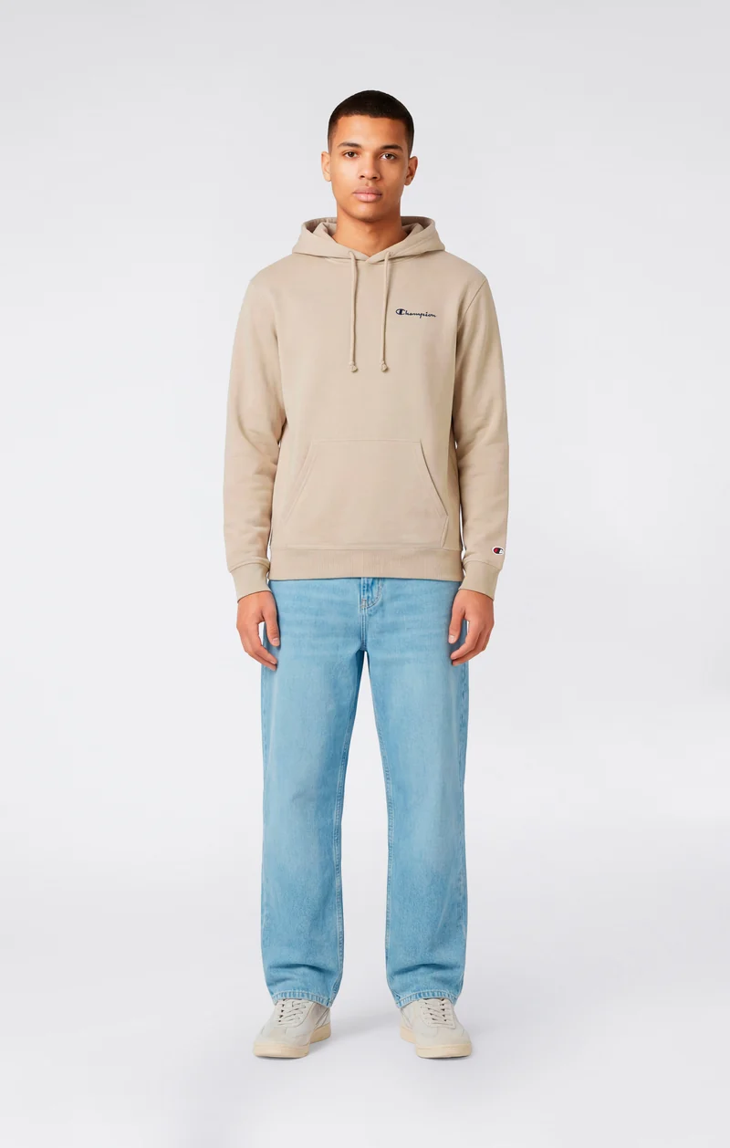 Men’s Lightweight Hoodie with Small Embroidered Logo Icons