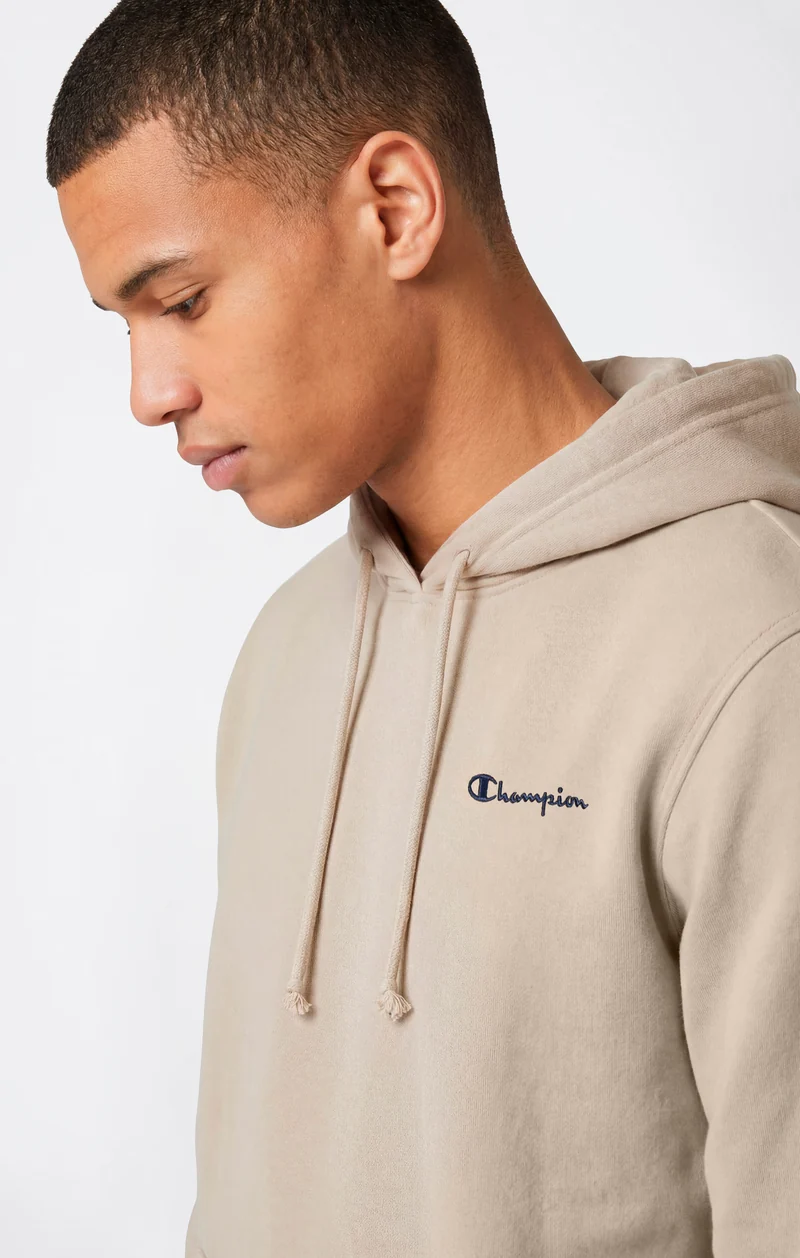 Men’s Lightweight Hoodie with Small Embroidered Logo Icons