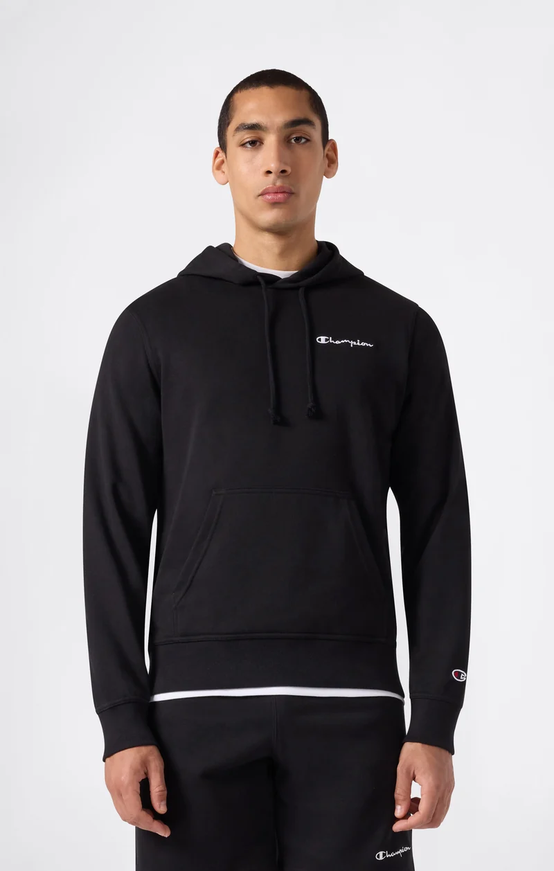 Men’s Lightweight Hoodie with Small Embroidered Logo Icons