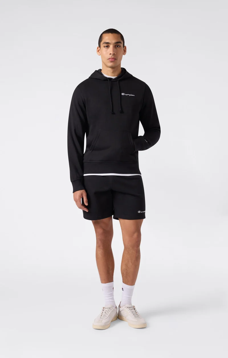 Men’s Lightweight Hoodie with Small Embroidered Logo Icons