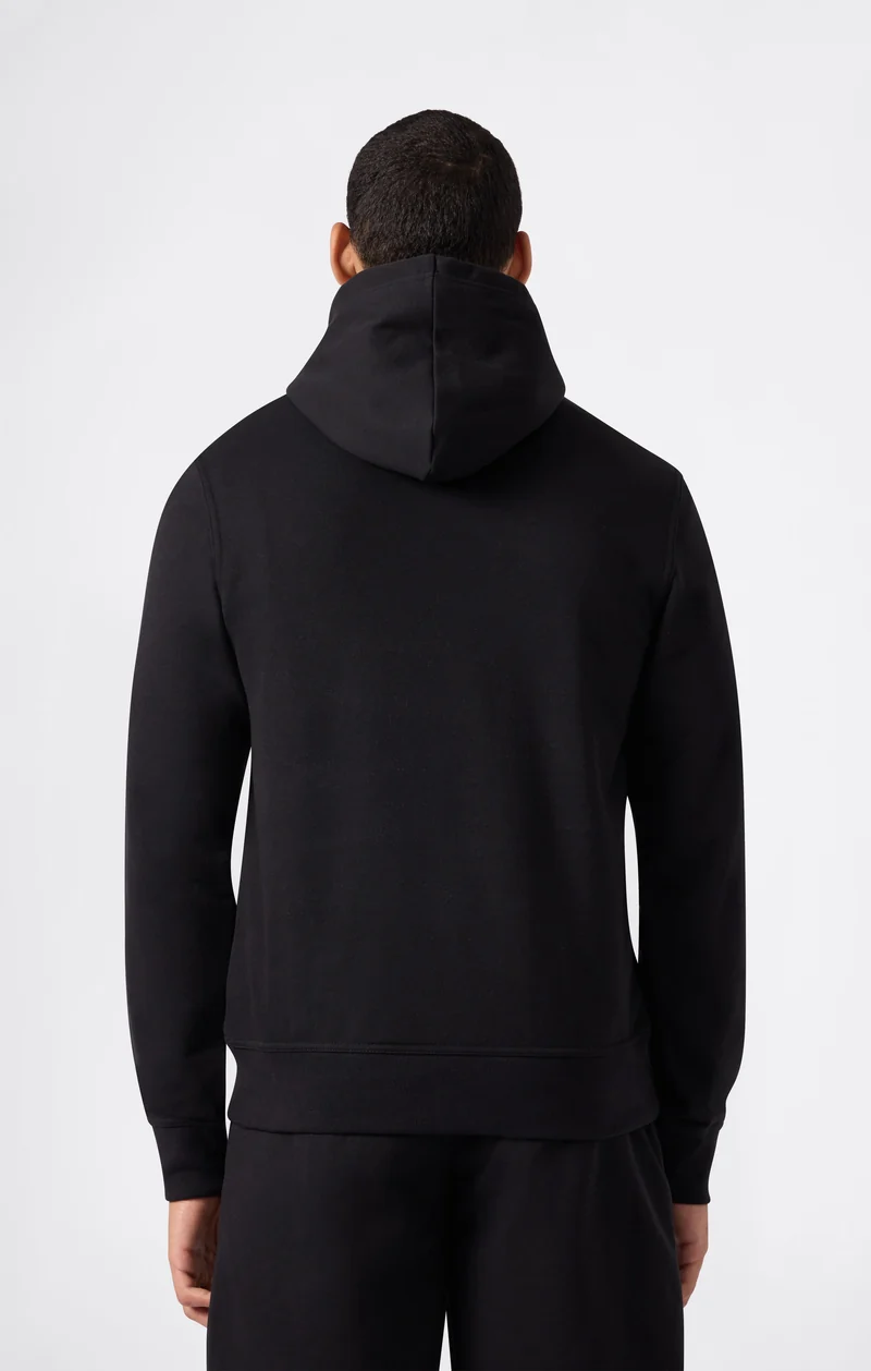 Men’s Lightweight Hoodie with Small Embroidered Logo Icons