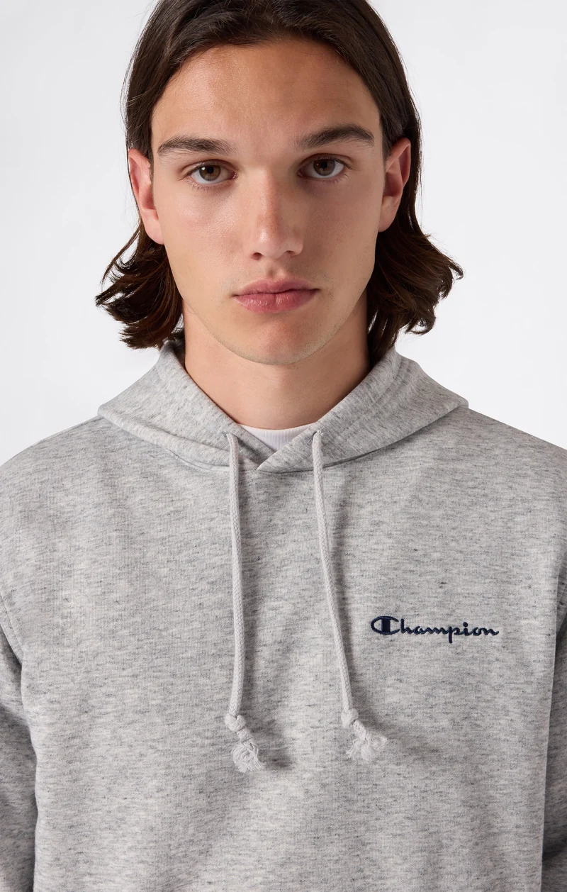 Men’s Lightweight Hoodie with Small Embroidered Logo Icons