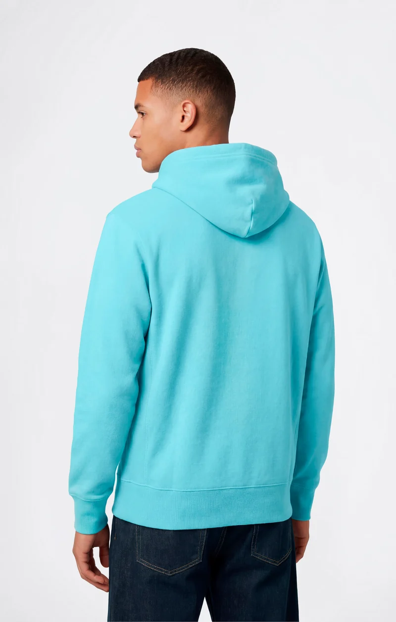 Men’s Lightweight Hoodie with Small Embroidered Logo Icons
