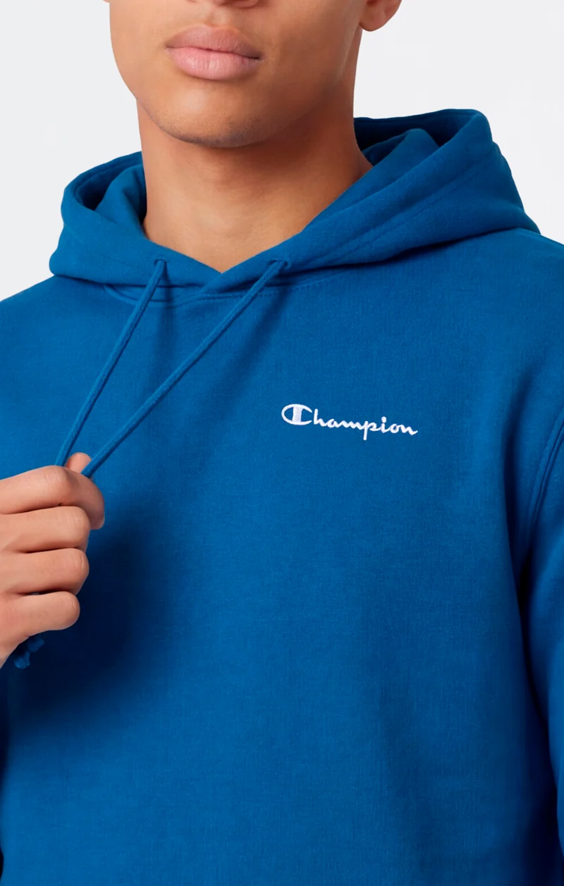 Men’s Lightweight Hoodie with Small Embroidered Logo Icons