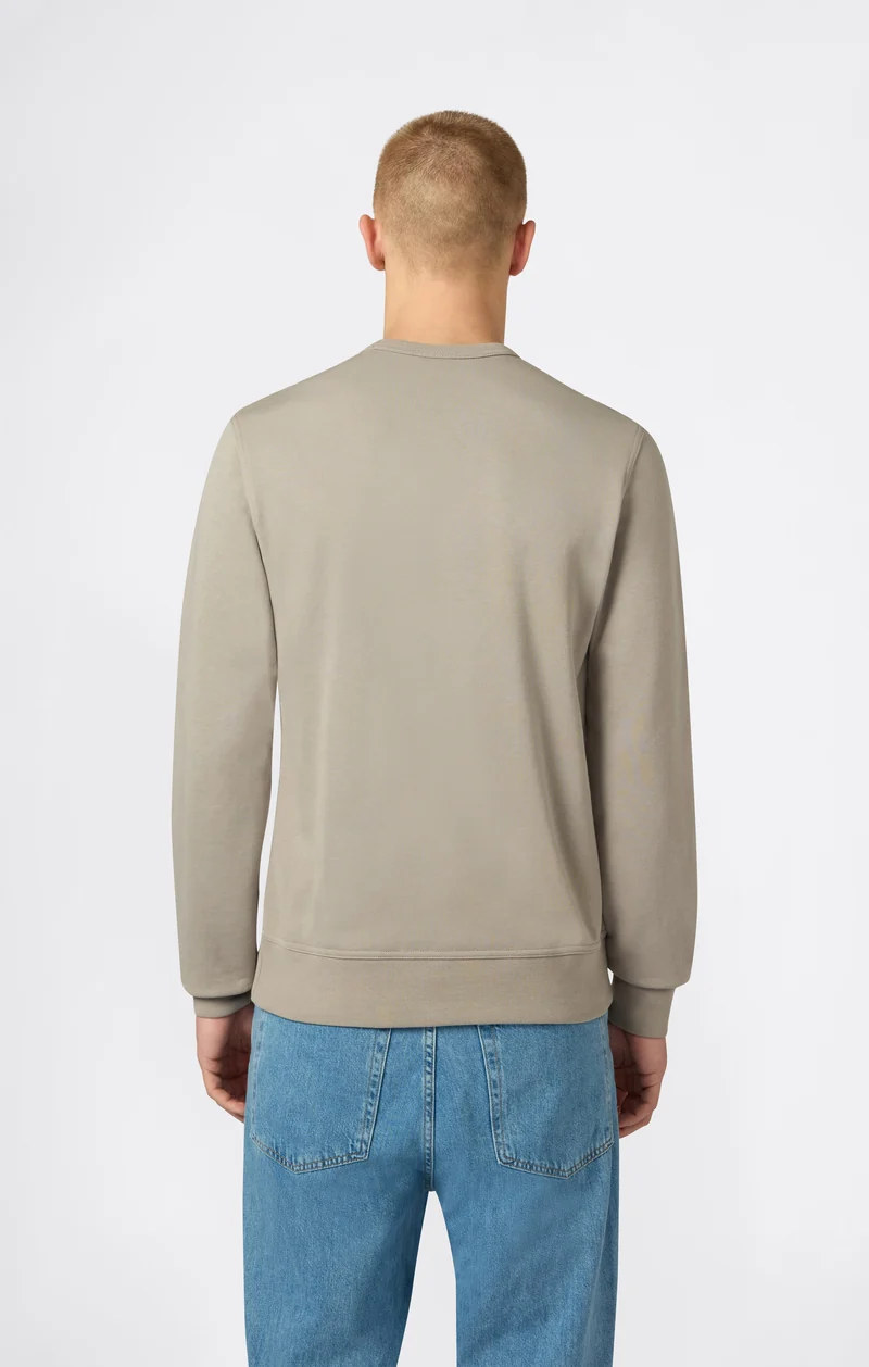 Men's Lightweight Sweatshirt with Tone-on-Tone Embroidered Logo