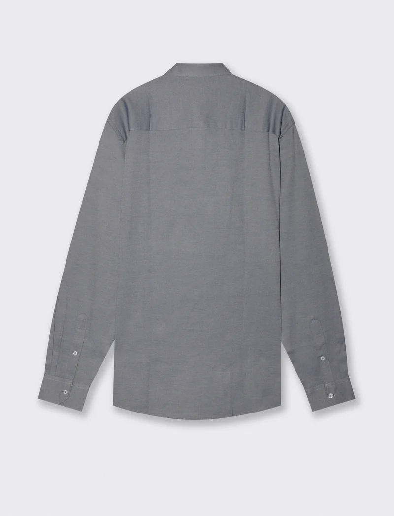 Camicia Oxford Regular Fit con Colletto Francese - Blu