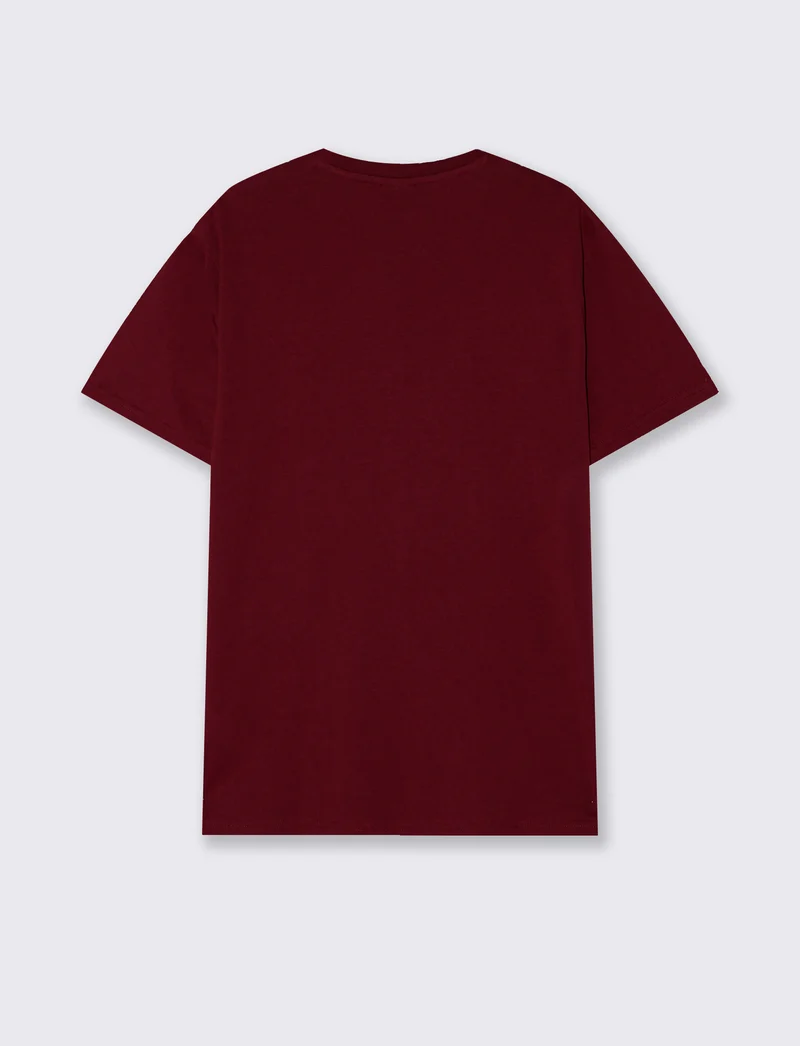 T-shirt cotone con stampa effetto velluto - Ciliegia