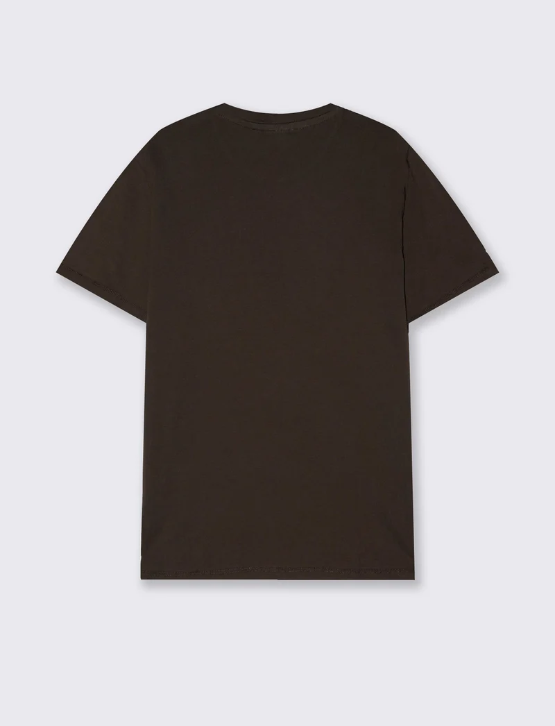 T-shirt Basic Cotone Premium Regular Fit - Moro
