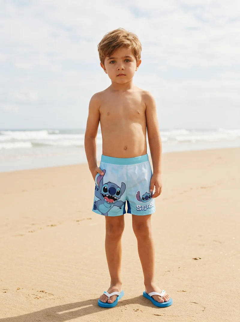 Costume boxer Stitch per tuffi divertenti - Blu