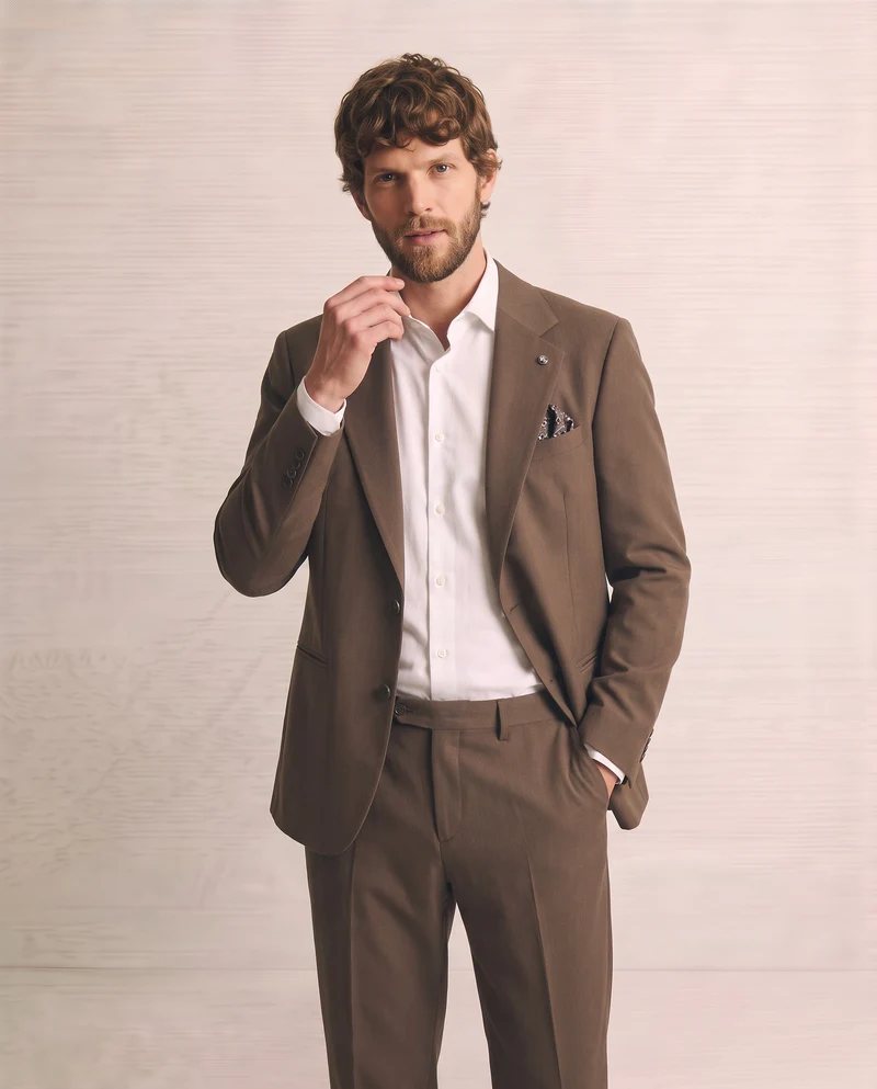Blazer Formal Fit con Colletto a Revers - Grigio tortora