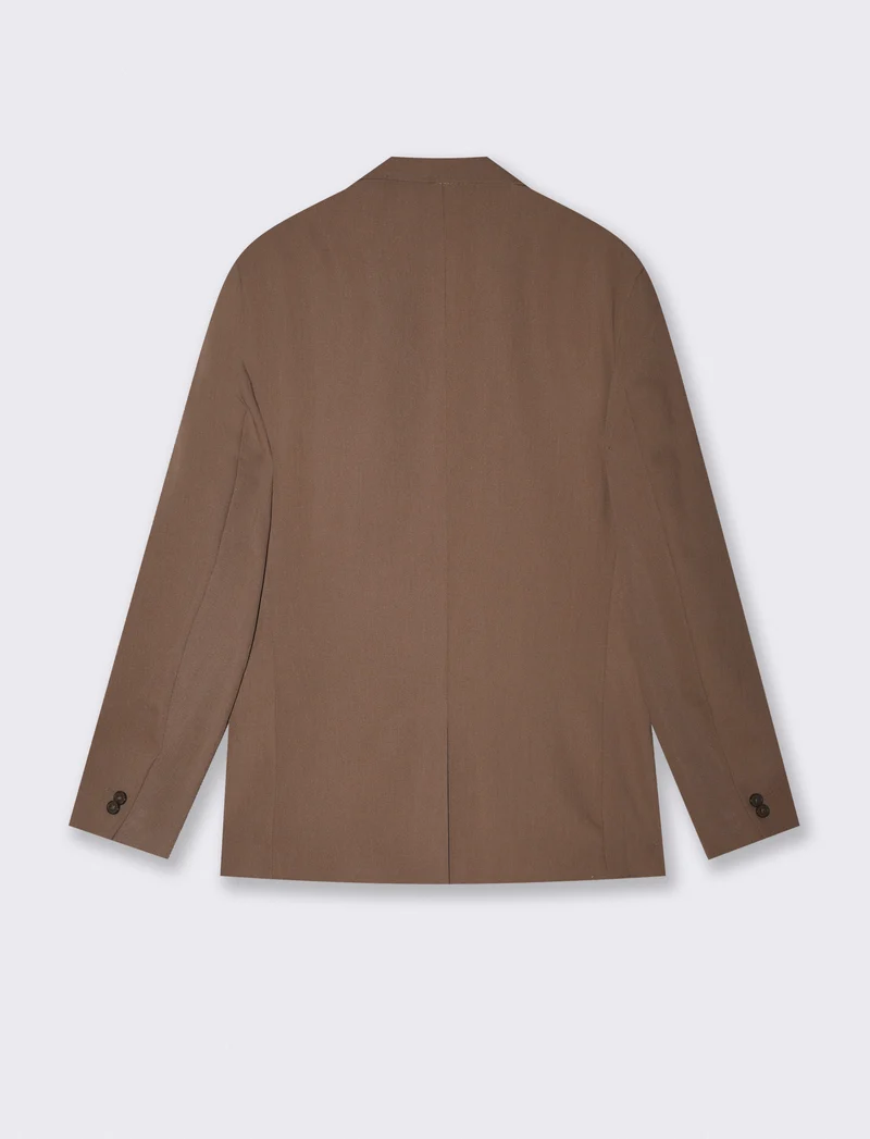 Blazer Formal Fit con Colletto a Revers - Grigio tortora