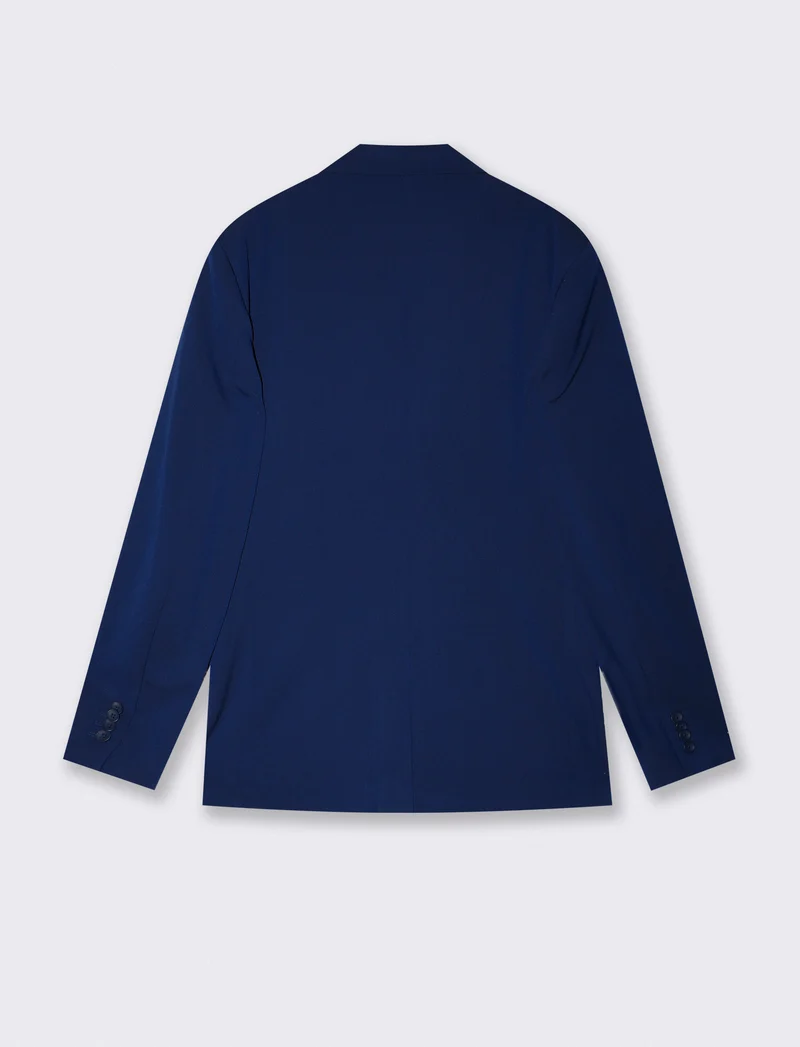 Blazer Formal Fit con Dettagli Eleganti - Blu