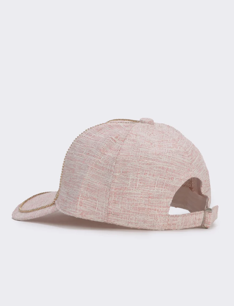 Cappello baseball con strass - Rosa