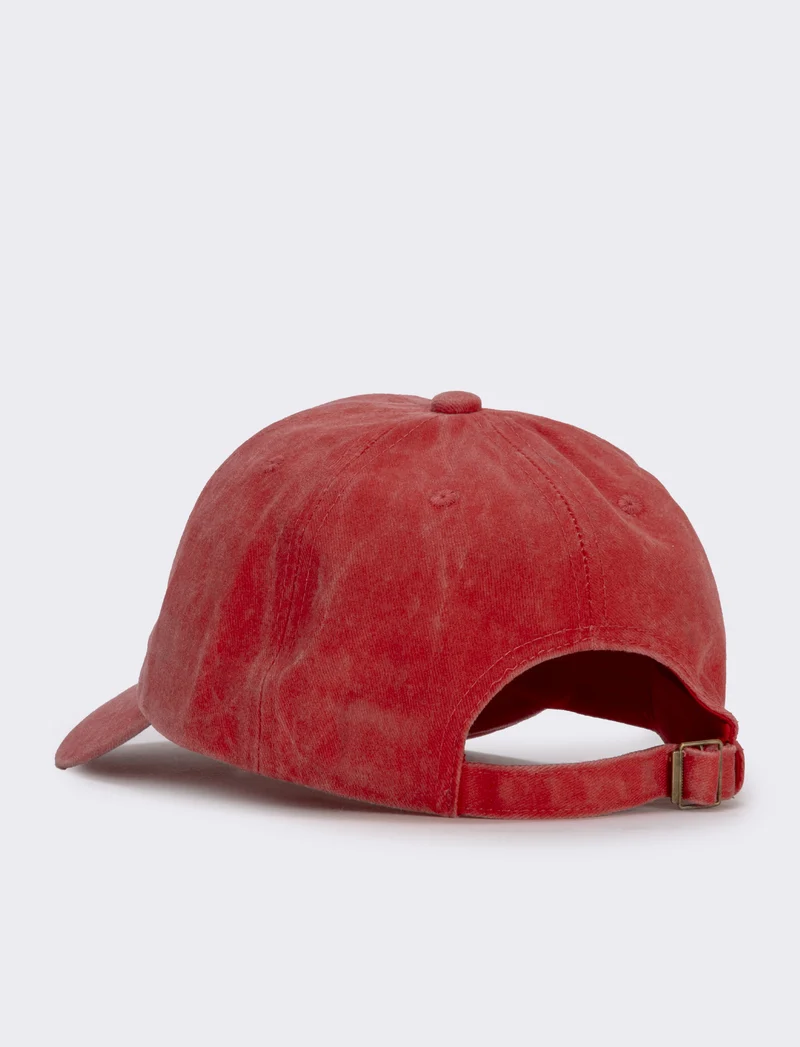 Cappello baseball uomo delavè - Arancio