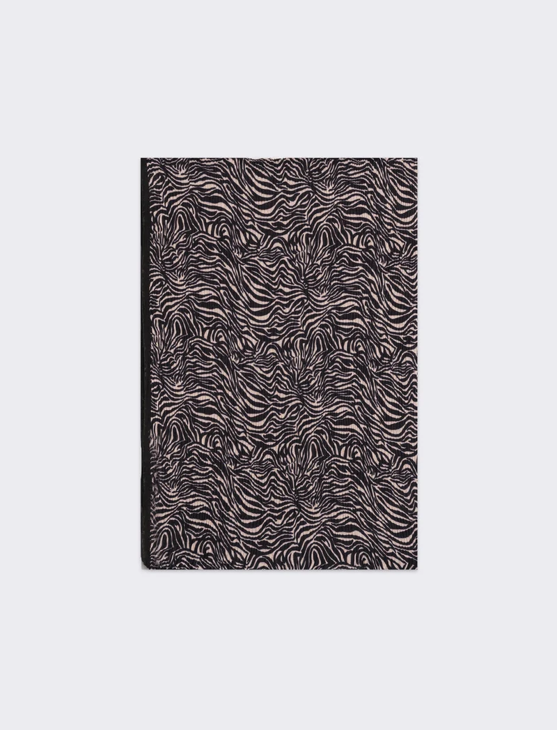 Sciarpa donna animalier - Nero