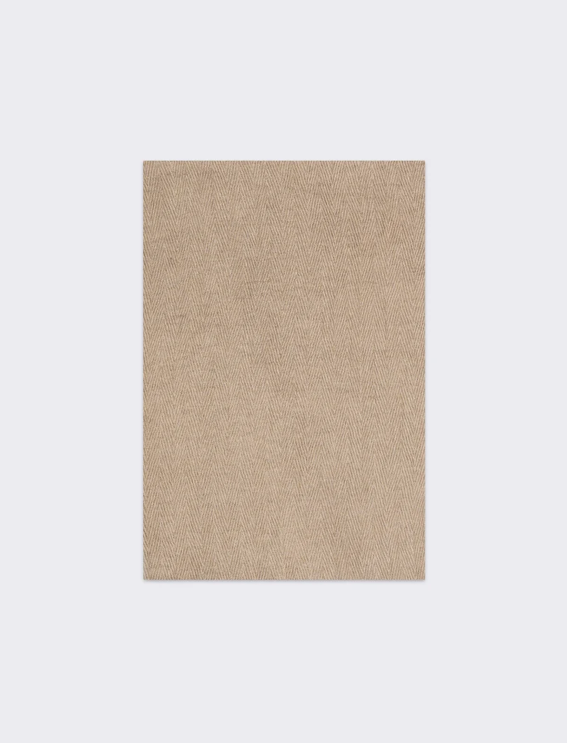 Sciarpa peso leggero melange senza frange - Beige