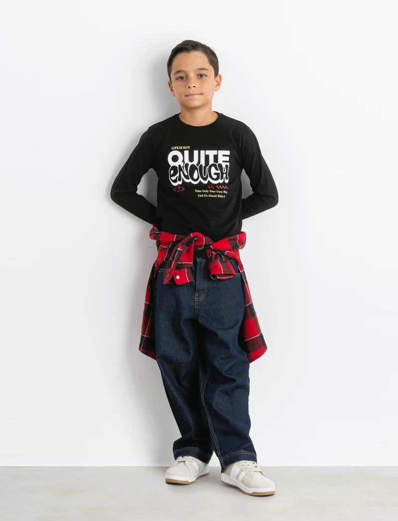 T-SHIRT MANICA LUNGA - Nero