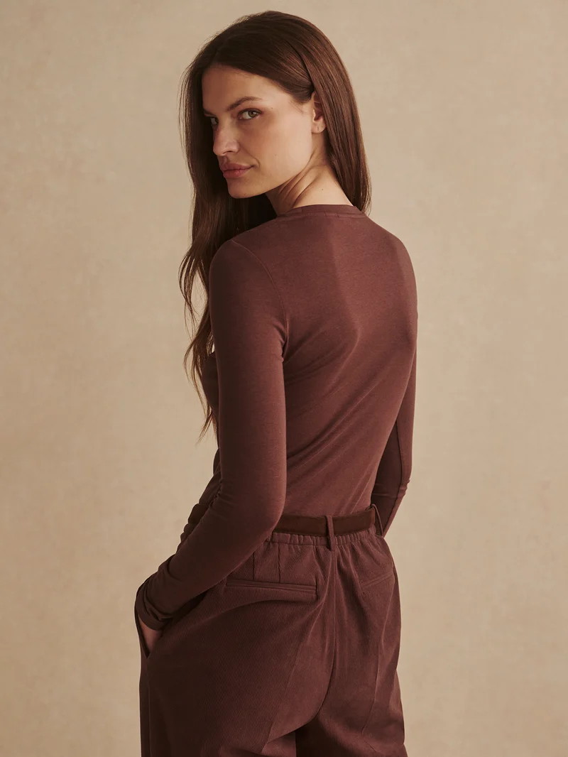 Edna Long Sleeve Fitted Tee