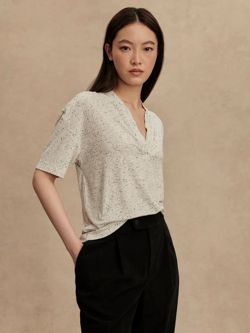 Odette Mock Placket Tee