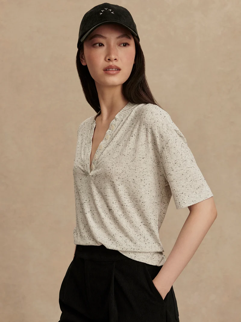 Odette Mock Placket Tee