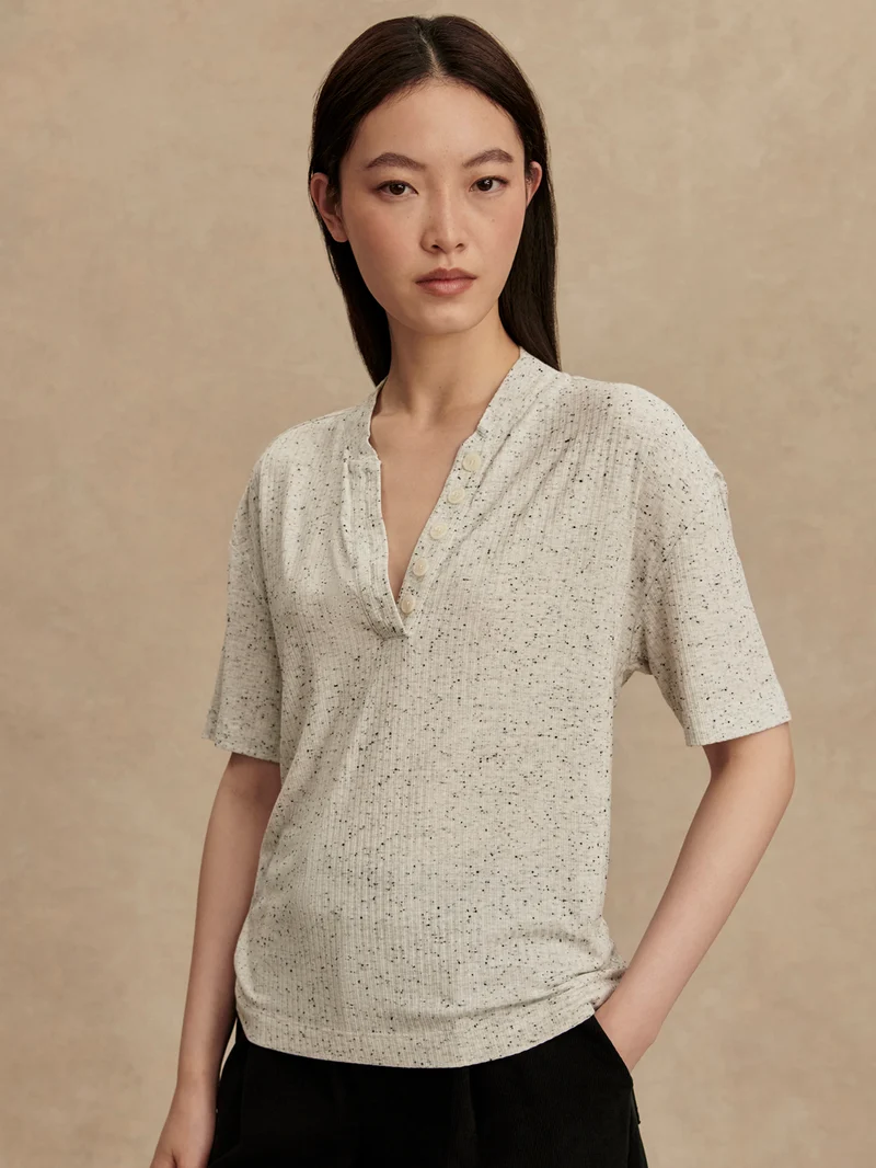 Odette Mock Placket Tee