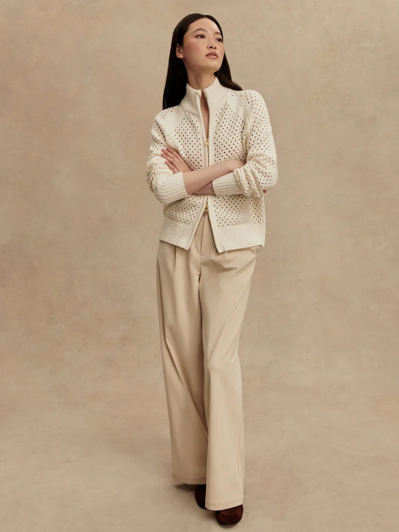 Mandy Boucle Zip-Through Knit
