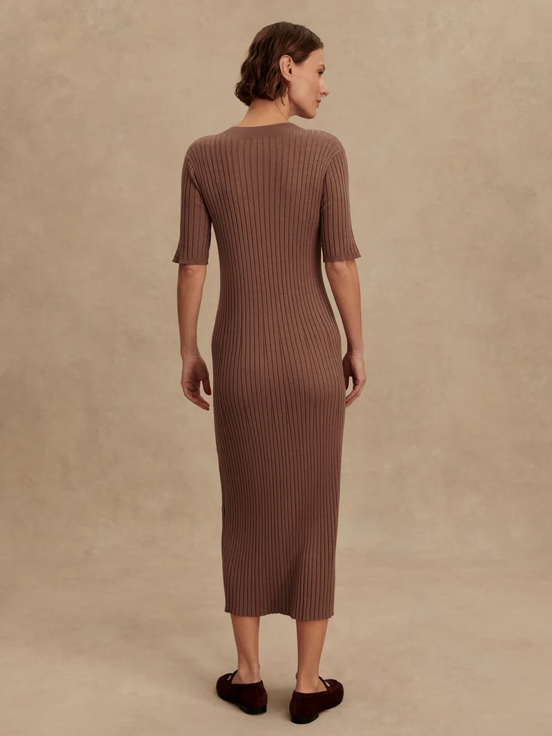 Maeve 2.0 Rib Knit Midi Dress
