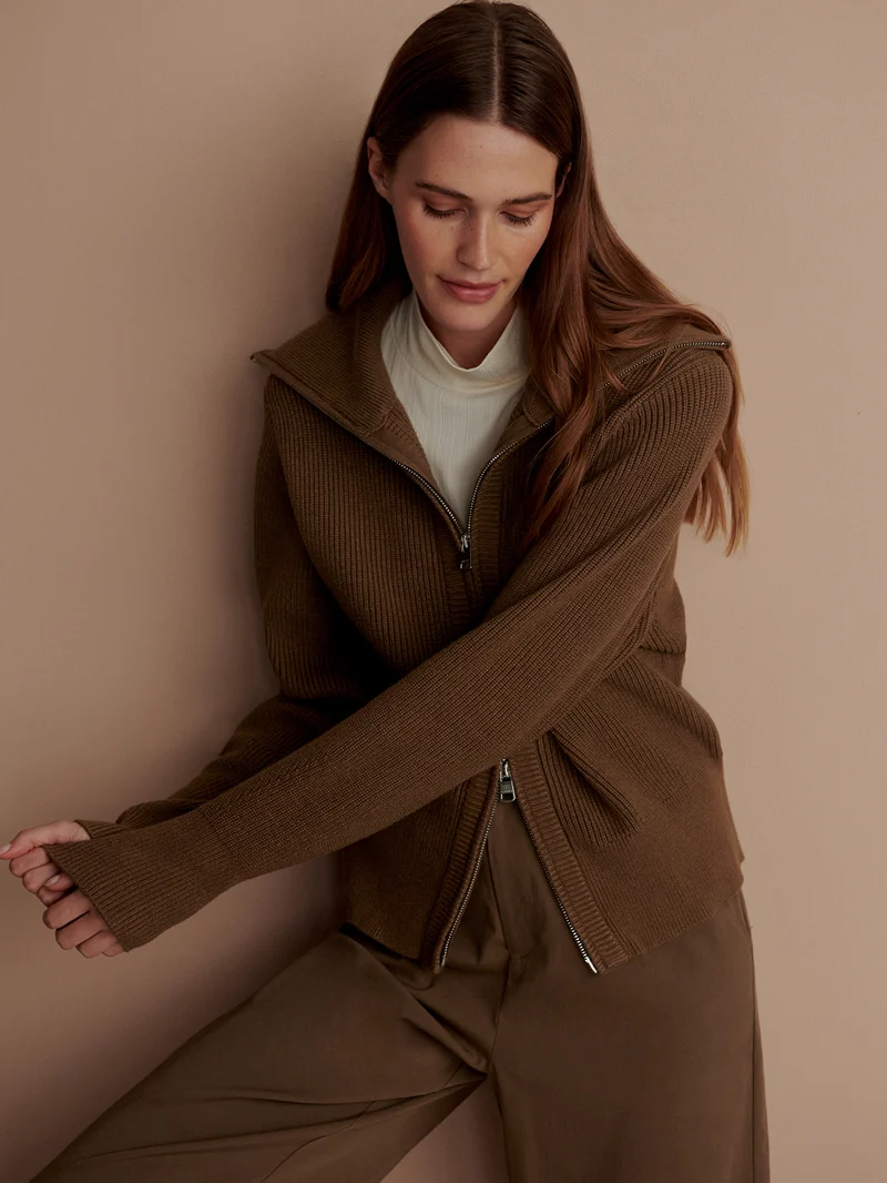 Enrico Zip-Through Knit Jacket