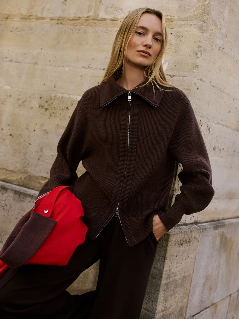 Enrico Zip-Through Knit Jacket