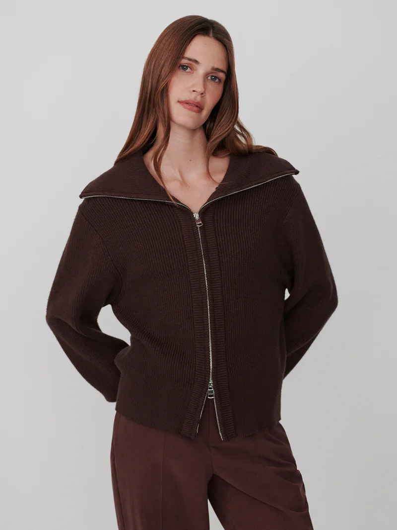 Enrico Zip-Through Knit Jacket
