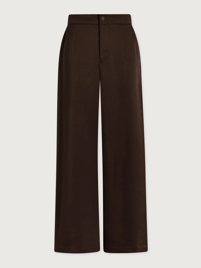 Light Satin Wide Leg Pant Long