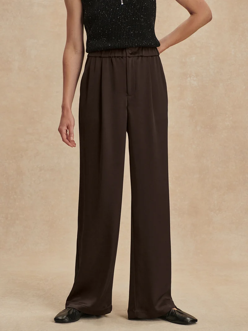 Light Satin Wide Leg Pant Regular