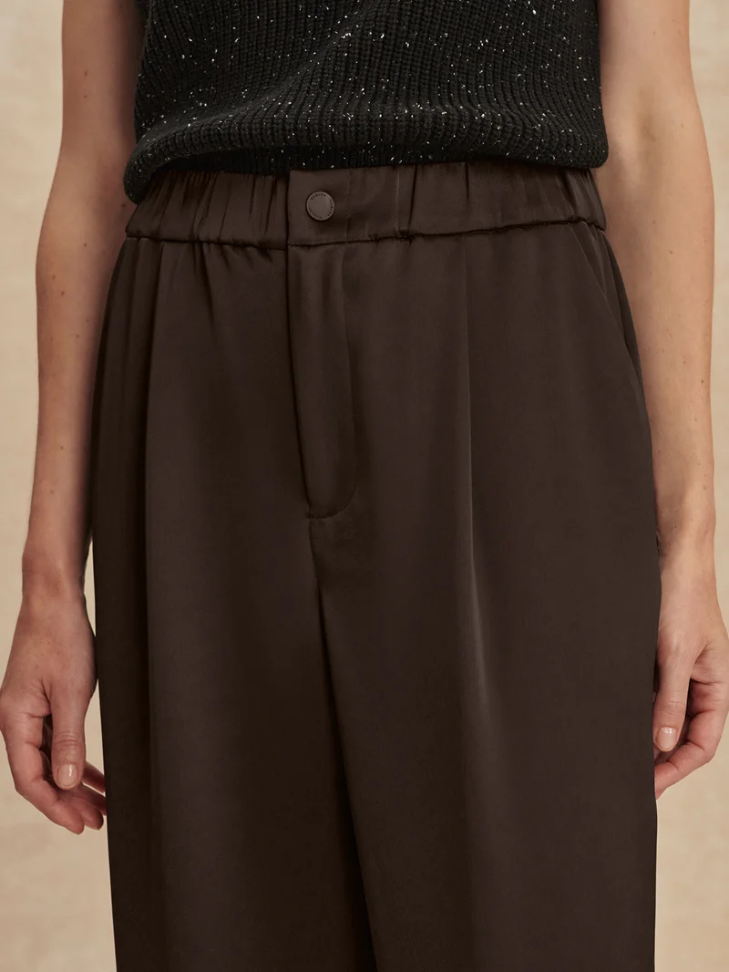 Light Satin Wide Leg Pant Regular