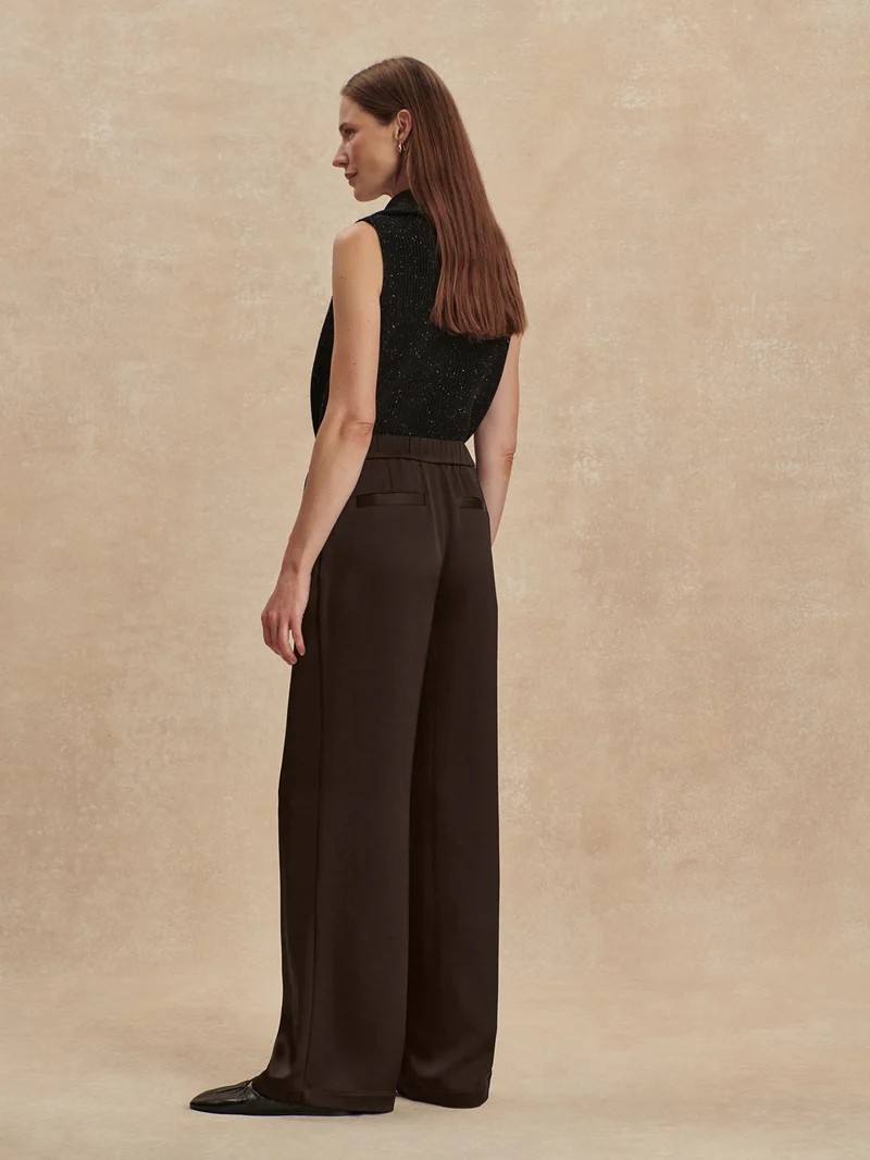 Light Satin Wide Leg Pant Regular