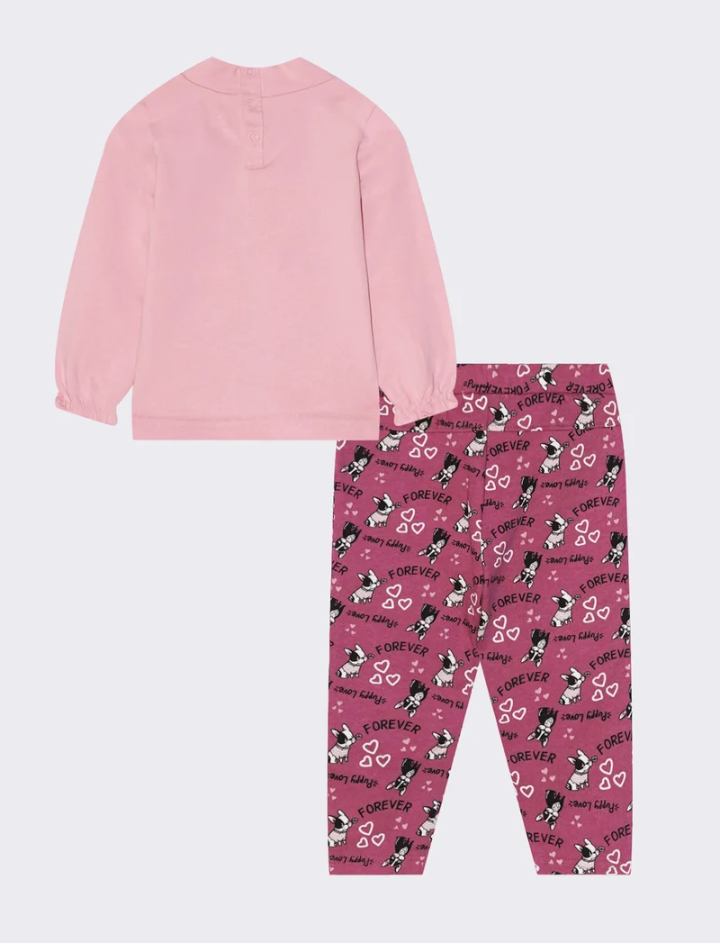 Tuta maglietta e jogger - Rosa