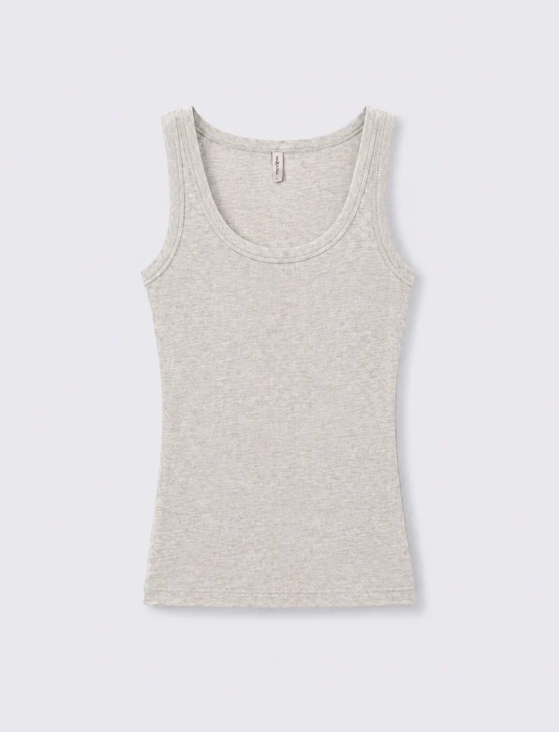 TOP DONNA - Grigio chiaro mel.