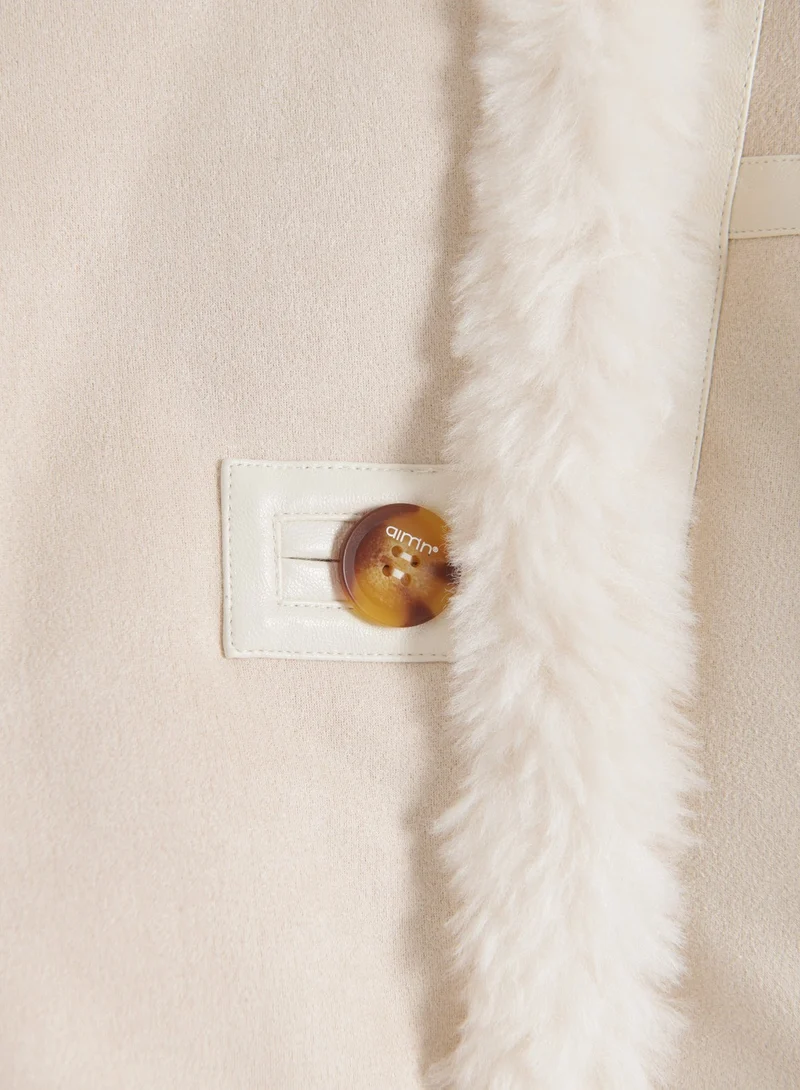 Cream Reversible Shearling Jacket