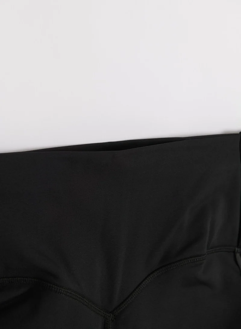 Black Warming Reflective Running Tights