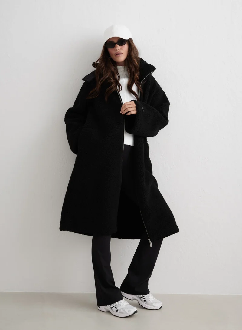 Black Pile Coat