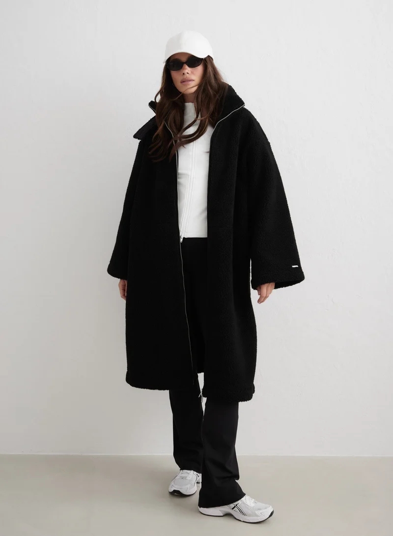 Black Pile Coat