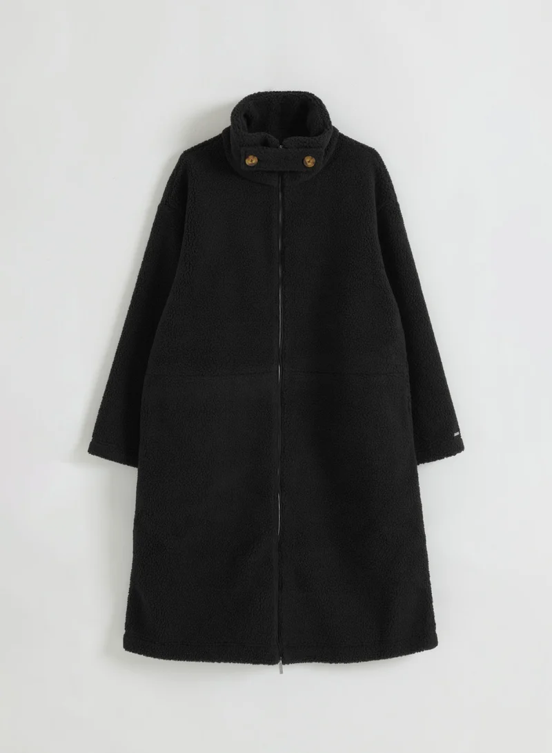 Black Pile Coat
