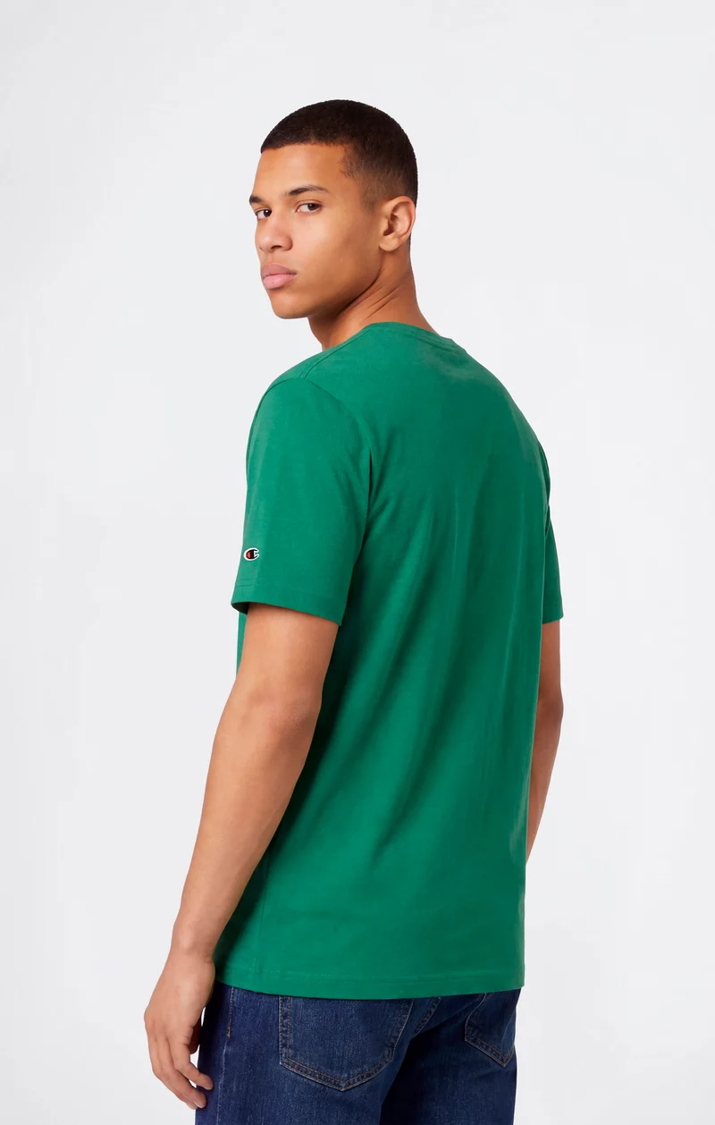 Men’s T-Shirt with Small Embroidered Logo Icons