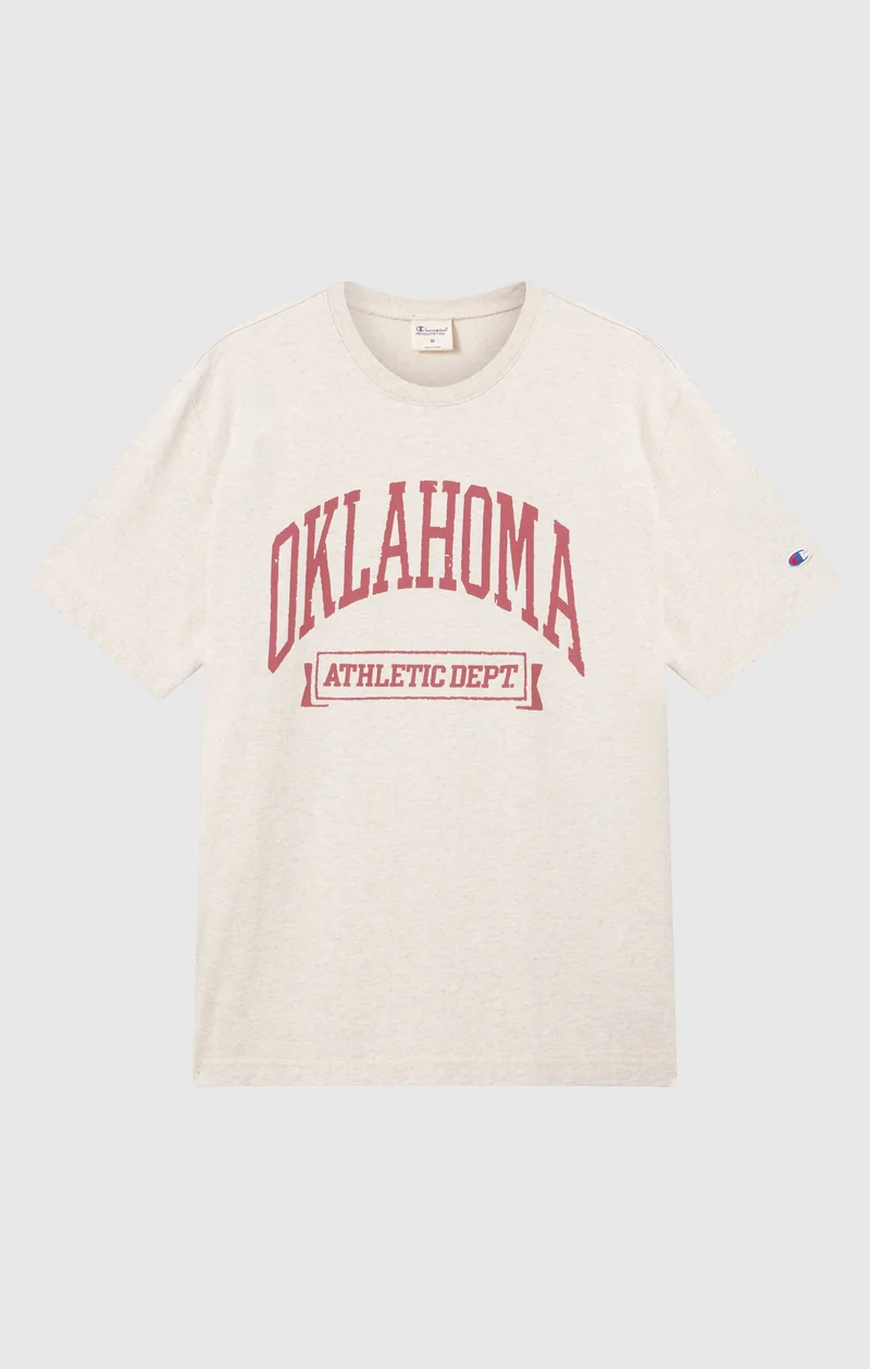 Men’s Heavy Cotton T-Shirt with Reverse Weave Print