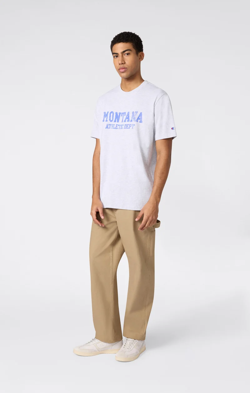 Men’s Heavy Cotton T-Shirt with Reverse Weave Print