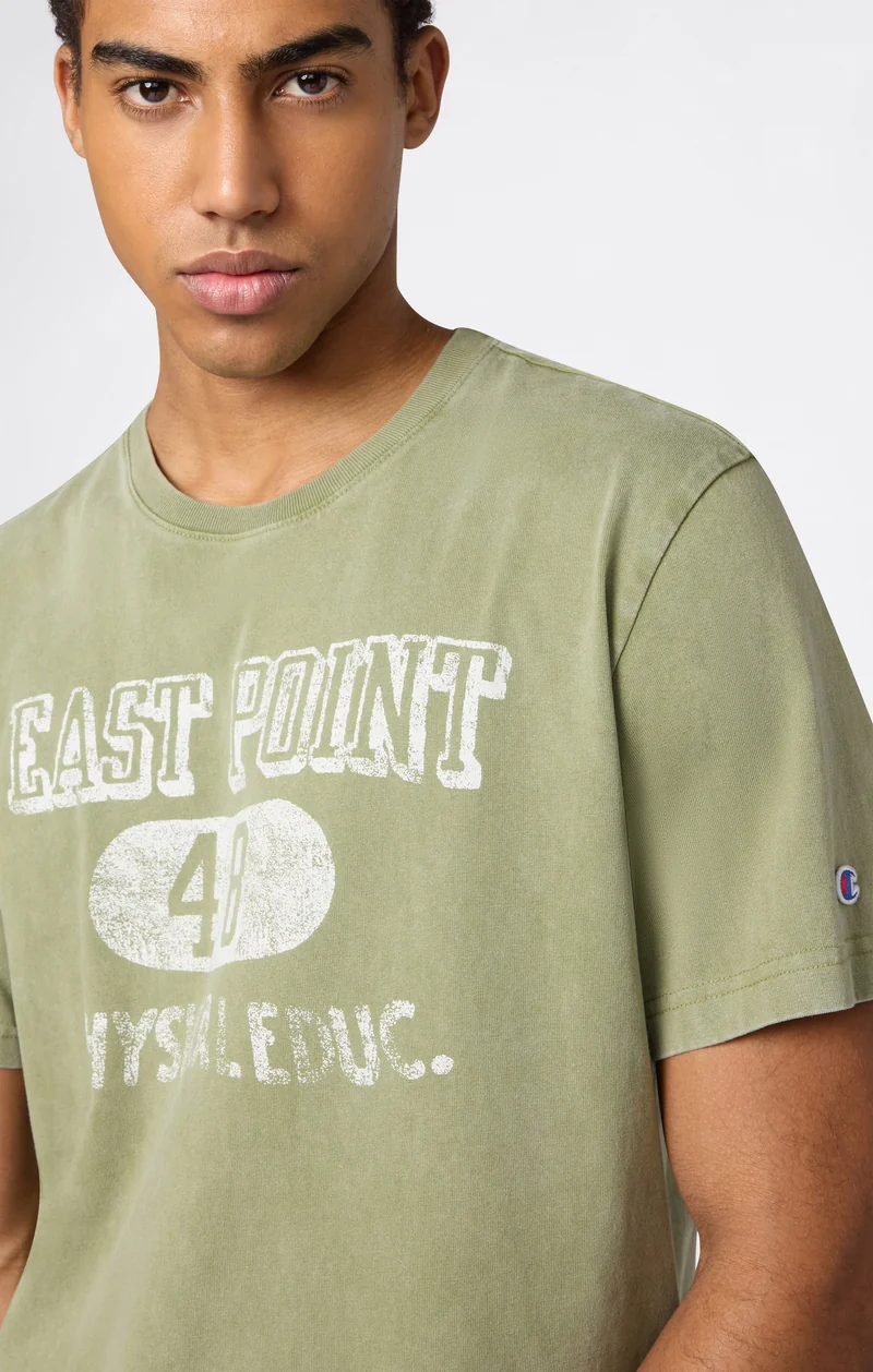 Men’s Heavyweight Cotton T-shirt with Reverse Weave Print