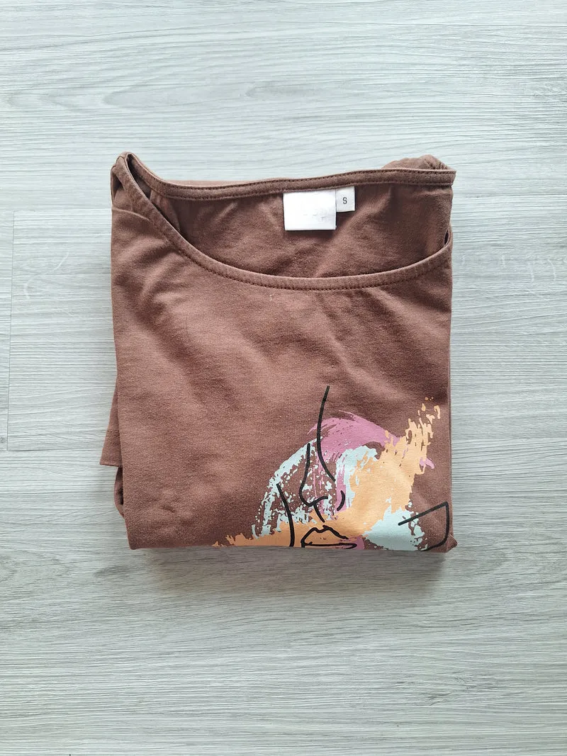 Reken Maar Longsleeve Gesichtsprint 36