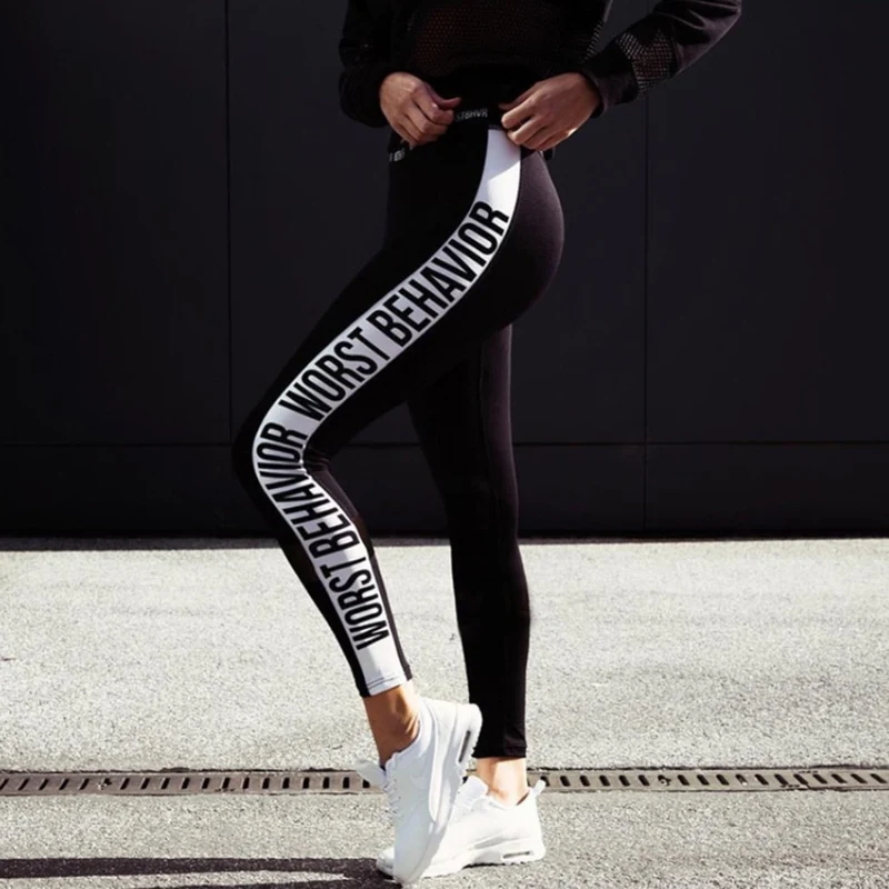 Slim Black Color White tights