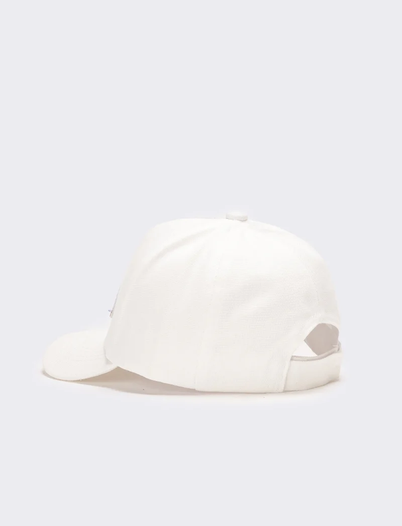 Cappello bambina baseball con rainbow - Bianco