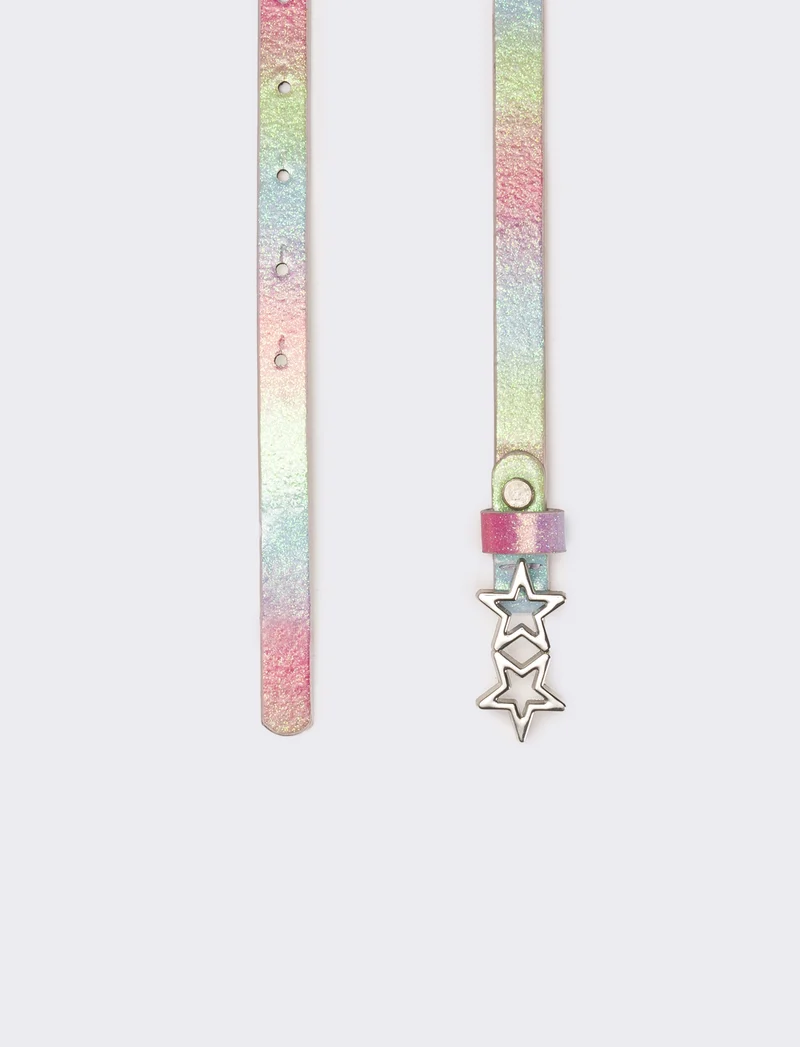 Cintura bambina liscia lurex - Multicolore